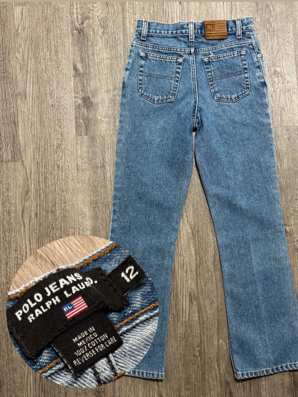 Polo Jeans Co Ralph Lauren Womens 12 Vintage Y2K Blue Straight Leg Jeans